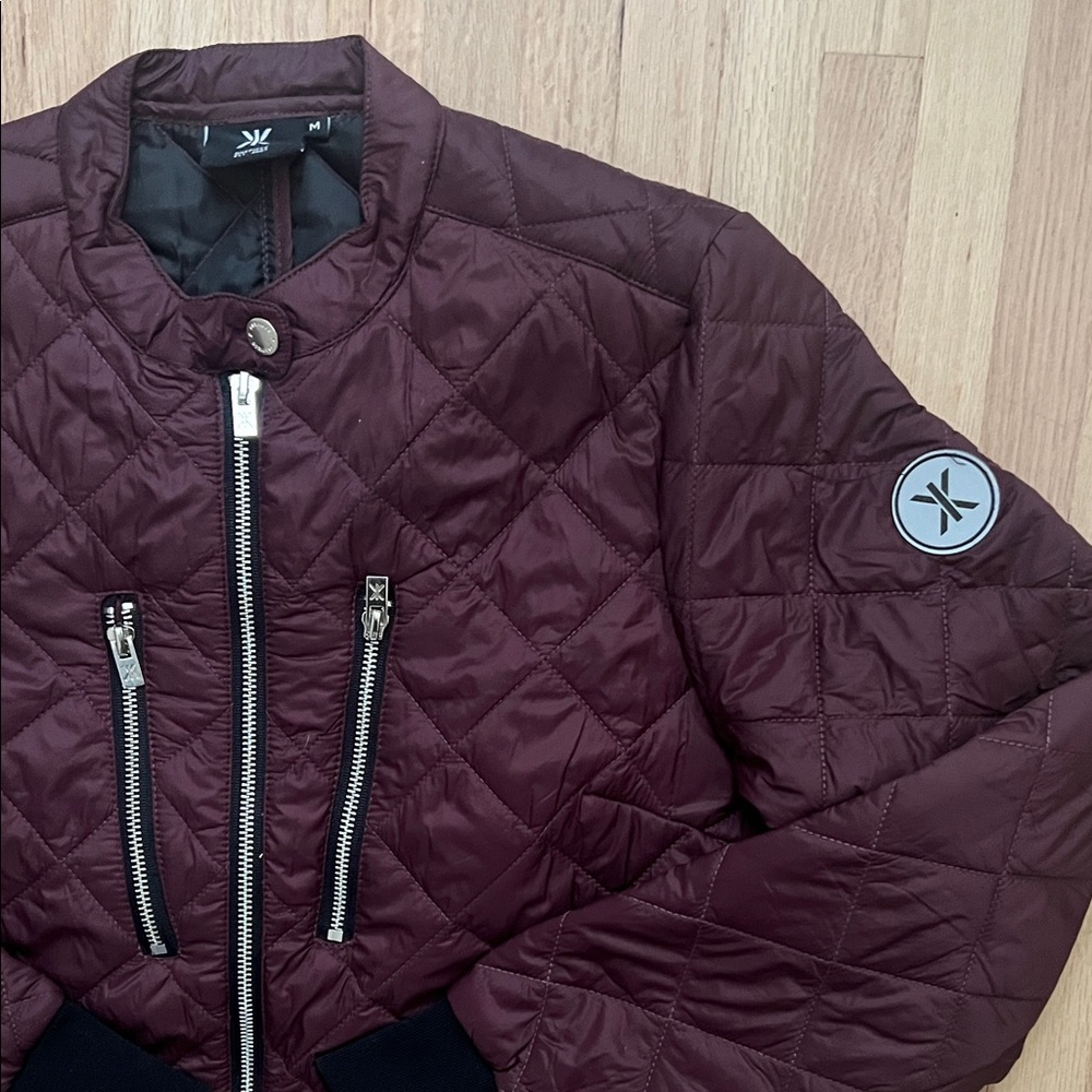 Onepiece Quilted Jumpsuit in Deep Burgundy